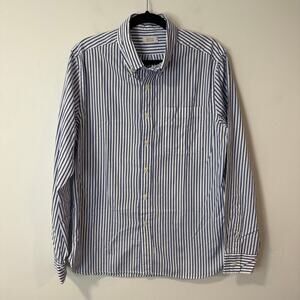 AYR Blue and White Striped Button Down Shirt